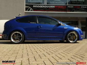 BORBET VELGEN DB8GT SUPERLICHTGEWICHT IN 18 INCH GEMONTEERD ONDER EEN FORD FOCUS ST