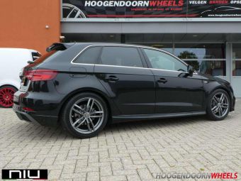 NIU WHEELS DEDICATED AUDI INGOLSTADT 17 INCH GEMONTEERD ONDER EEN AUDI A3